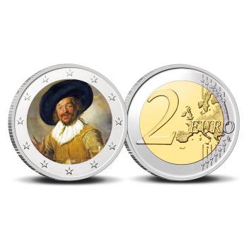 2 Euro munt kleur Frans Hals - De vrolijke drinker