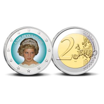 2 Euro munt kleur Lady Diana