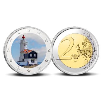 2 Euro munt kleur Marken 'Het paard van Marken'