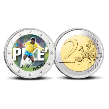 2 Euro munt kleur Pelé