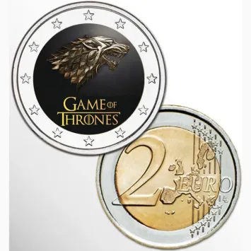 2 Euro munt kleur Game of Thrones V