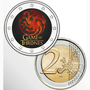 2 Euro munt kleur Game of Thrones VI