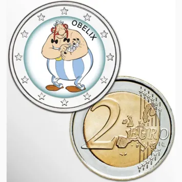 2 Euro munt kleur Asterix & Obelix - Obelix