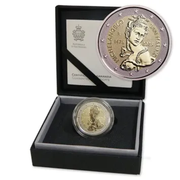 San Marino 2 euro 2025 Michelangelo Reverse Proof