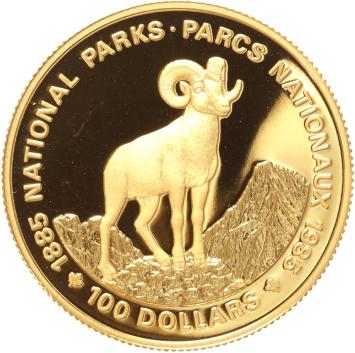 Canada 100 Dollars 1985 Bighorn Sheep