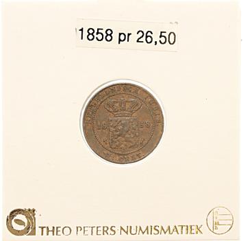 Nederlands Indië 1/2 cent 1858 pr