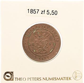 Nederlands Indië 1 cent 1857 zf
