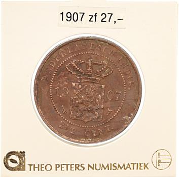 Nederlands Indië 2½ cent 1907 zf