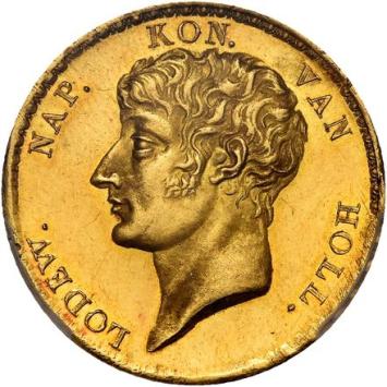 Kingdom of Holland 20 guilder gold 1810 FDC