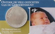 Geboortemunt 10 euro zilver 2003 in coincard