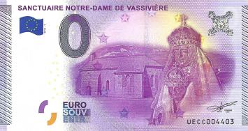 0 Euro biljet Frankrijk 2015 - Sanctuaire Notre-Dame de Vassiviere