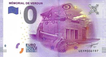 0 Euro biljet Frankrijk 2016 - Mémorial de Verdun