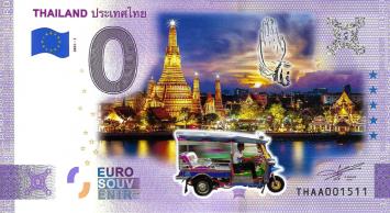 0 Euro biljet Thailand 2021 - Thailand KLEUR ANNIVERSARY
