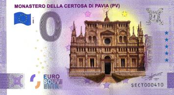 0 Euro biljet Italië 2020 - Monastero della Certosa di Pavia KLEUR