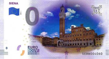 0 Euro biljet Italië 2019 - Siena KLEUR