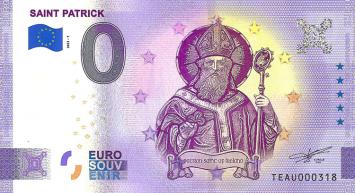 0 Euro biljet Ierland 2021 - Saint Patrick
