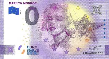 0 Euro biljet Cambodja 2021 - Marilyn Monroe