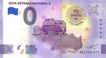 0 Euro biljet Portugal 2020 - Rota Estrada Nacional 2