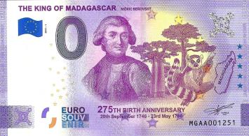 0 Euro biljet Madagascar 2021 - The King of Madagascar