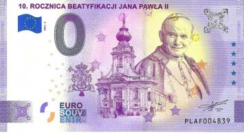0 Euro biljet Polen 2021 - 10 Rocznica Beatyfikacji Jana Pawla II