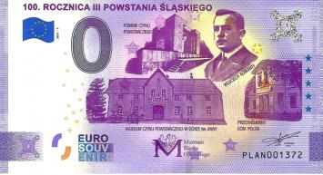 0 Euro biljet Polen 2021 - 100 Rocznica III Powstania Slaskiego