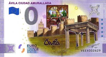 0 Euro biljet Spanje 2021 - Avila Ciudad Amurallada ANNIVERSARY KLEUR