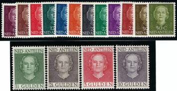 Nederlandse Antillen NVPH nr. 218/233 Koningin Juliana en face 1950 postfris