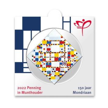 Nederland 2022 150 jaar Mondriaan penning in munthouder KNM