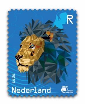 Crypto postzegel Nederland 2023 'Blauw