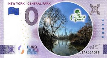 0 Euro biljet USA 2024 - Central Park KLEUR