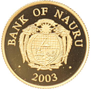 Nauru 10 Dollars gold 2003 First Ann. of the Euro proof