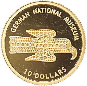 Nauru 10 Dollars gold 2005 German National Museum proof