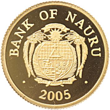 Nauru 10 Dollars gold 2005 German National Museum proof