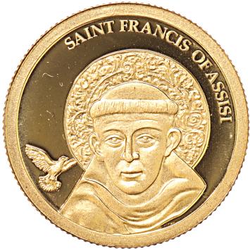 Palau 1 Dollar gold 2008 St. Franciscus of Assisi proof