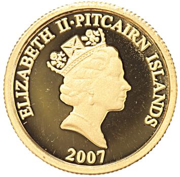 Pitcairn Islands 10 Dollars gold 2007 Bounty Anchor proof