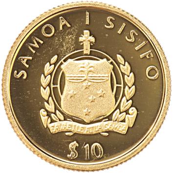 Samoa 10 Tala gold 2005 John Paul II proof