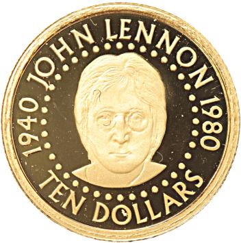 Solomon Islands 10 Dollars gold 2005 John Lennon proof