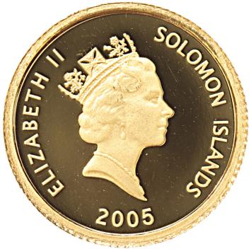 Solomon Islands 10 Dollars gold 2005 John Lennon proof