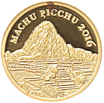 Tchad 3000 Francs gold 2016 Machu Picchu proof