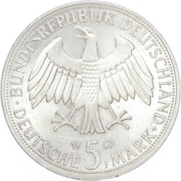 Germany Humboldt 5 mark 1967 silver UNC
