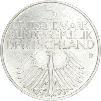 Germany  Germanisch Museum 5 mark 1952 silver A.UNC