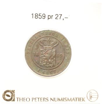 Nederlands Indië 1 cent 1859 pr