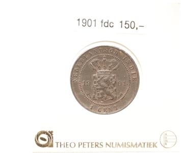 Nederlands Indië 1 cent 1901 fdc
