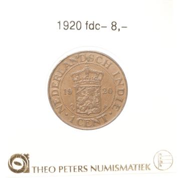 Nederlands Indië 1 cent 1920 fdc-