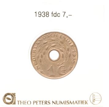 Nederlands Indië 1 cent 1938 fdc