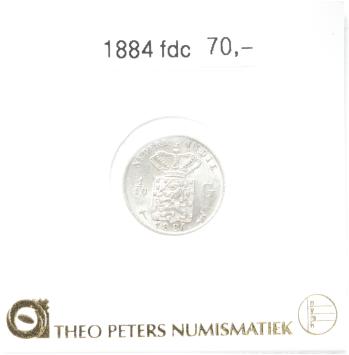 Nederlands Indië 1/10 gulden 1884 fdc