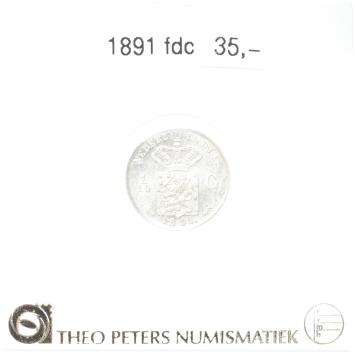 Nederlands Indië 1/10 gulden 1891 fdc