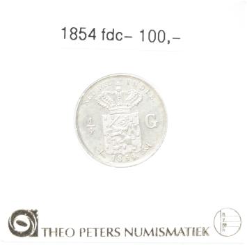 Nederlands Indië 1/4 gulden 1854 fdc-