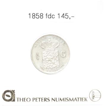 Nederlands Indië 1/4 gulden 1858 fdc