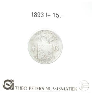 Nederlands Indië 1/4 gulden 1893 f+